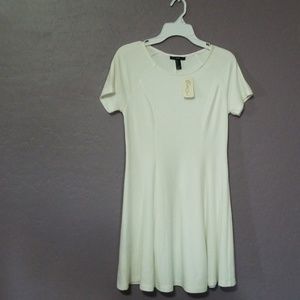 White short skater dress